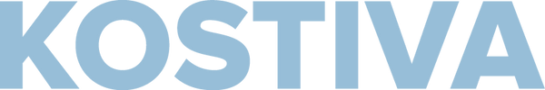 Light blue Kostiva logo on transparent background